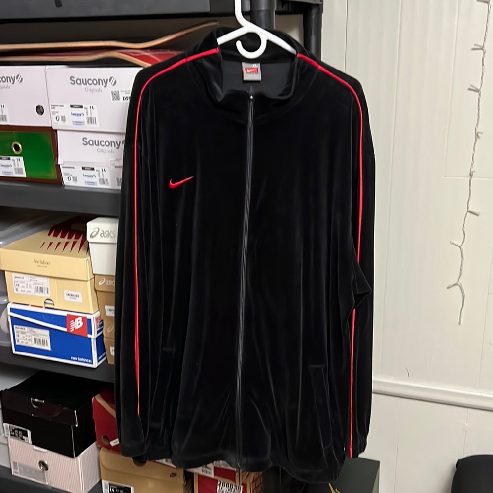 Vintage Nike velour zip up track jacket XXXL